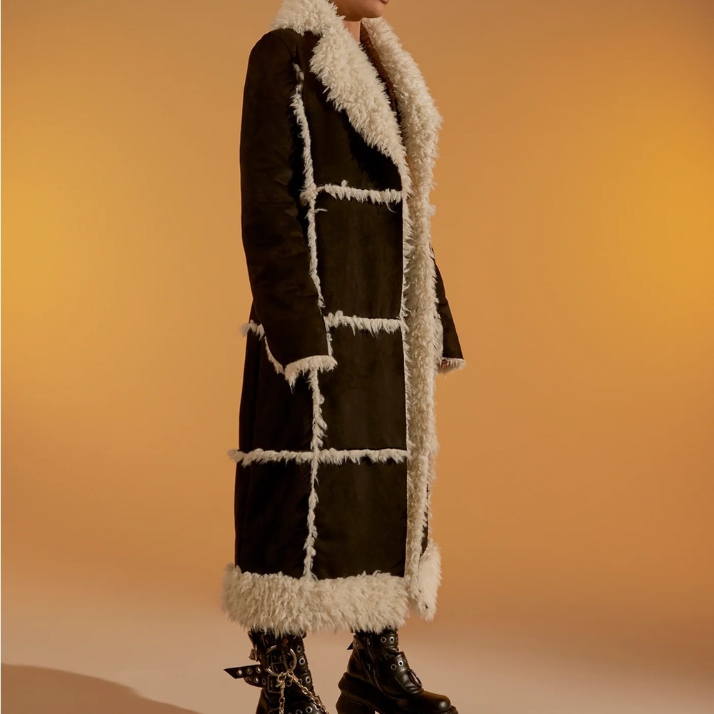 Club Exx/ Dolls kill long fur coat